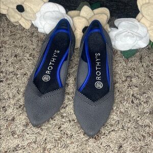 Rothy's Women's Black and Blue Flats